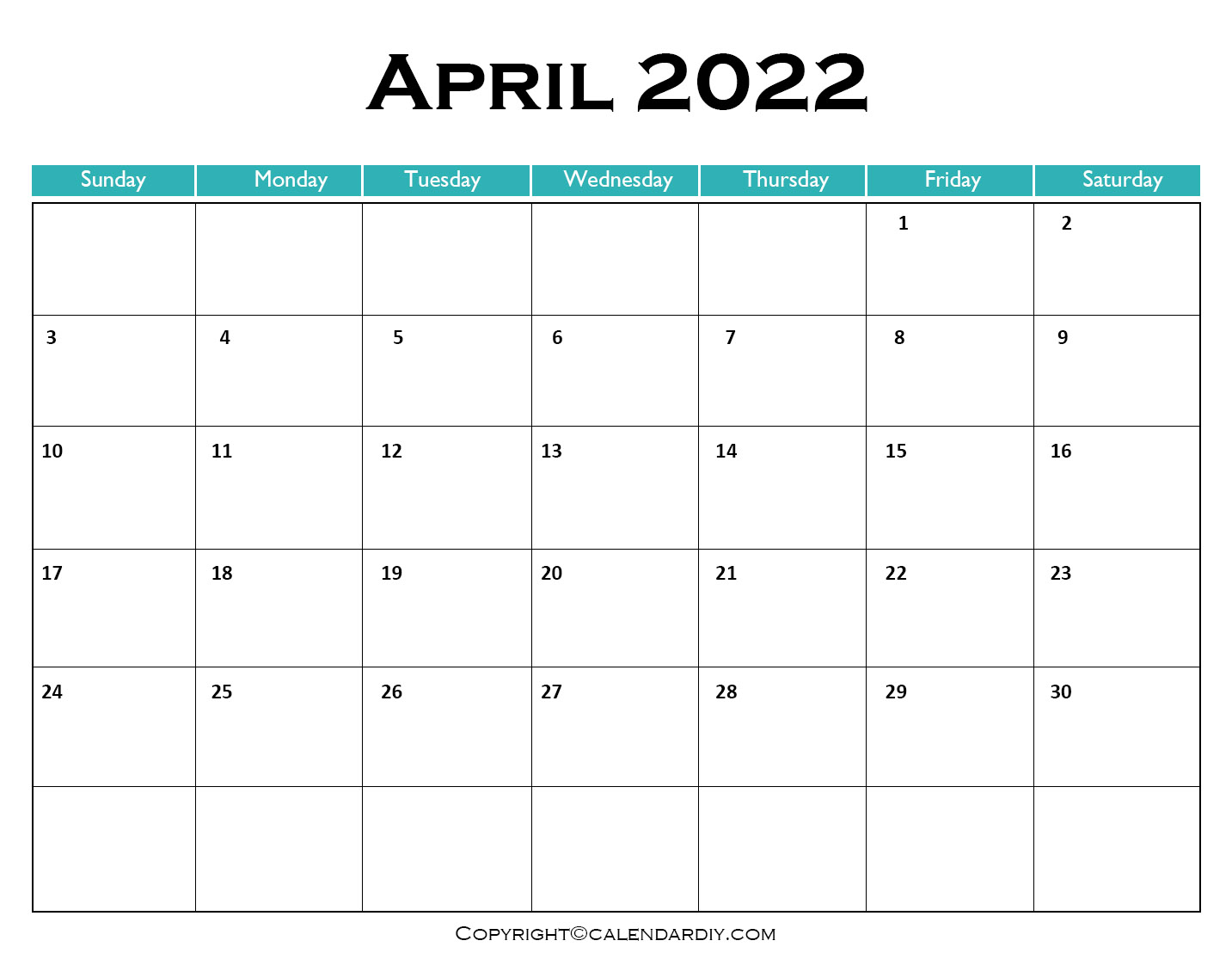 April 2022 calendar malaysia