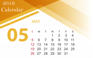 Free May 2019 Blank Calendar Template