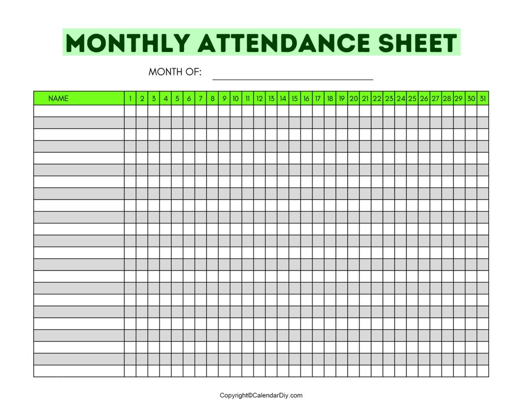 attendance sheet 