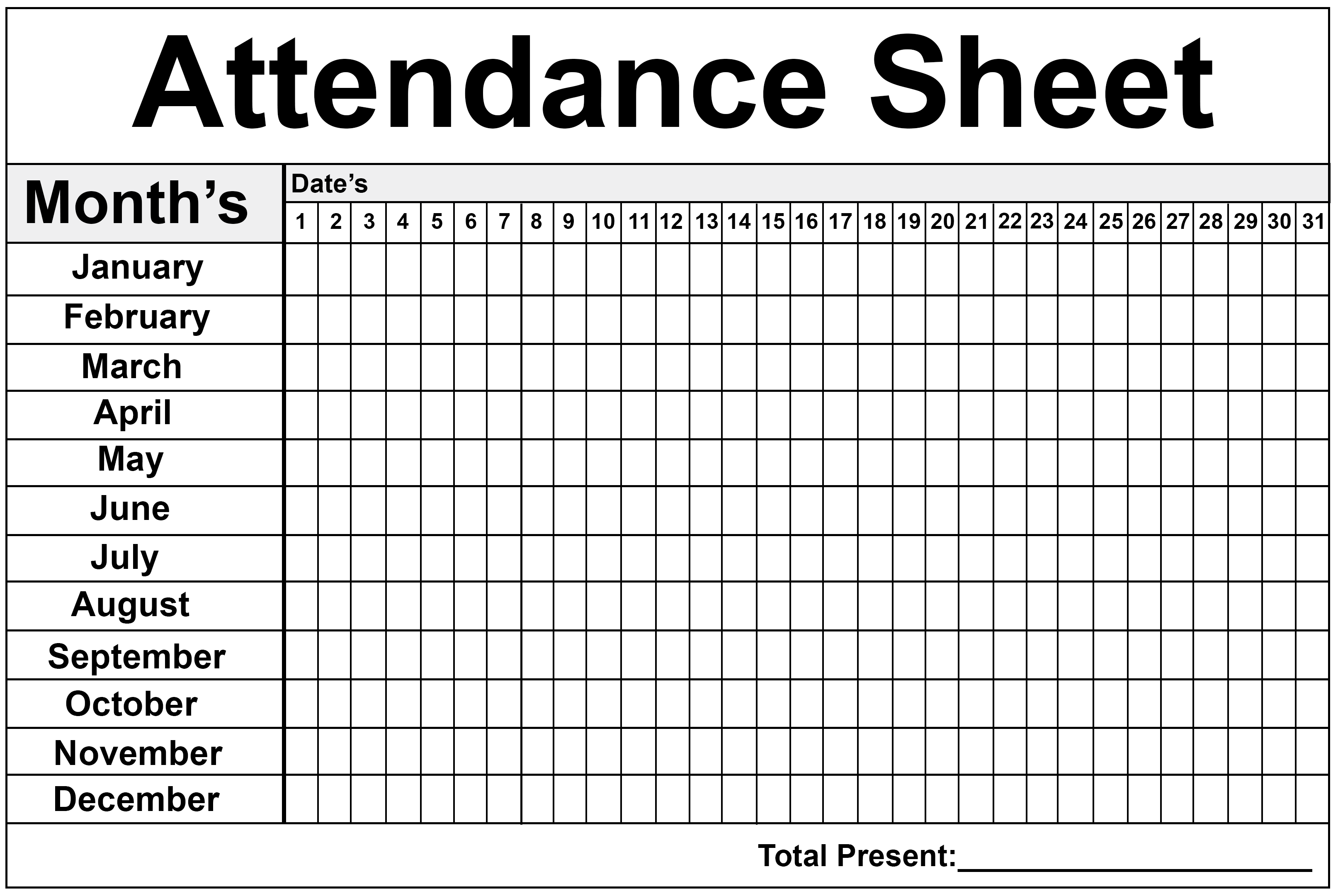 2025 Calendar Attendance Dates - Inna Renata