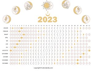 Lunar Calendar 2023 | Full Moon Calendar 2023