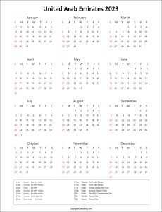 UAE Public Holidays 2023 Calendar | UAE Holidays 2023