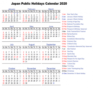 Public Holiday in Japan 