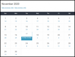 islamic calendar 2021 may
