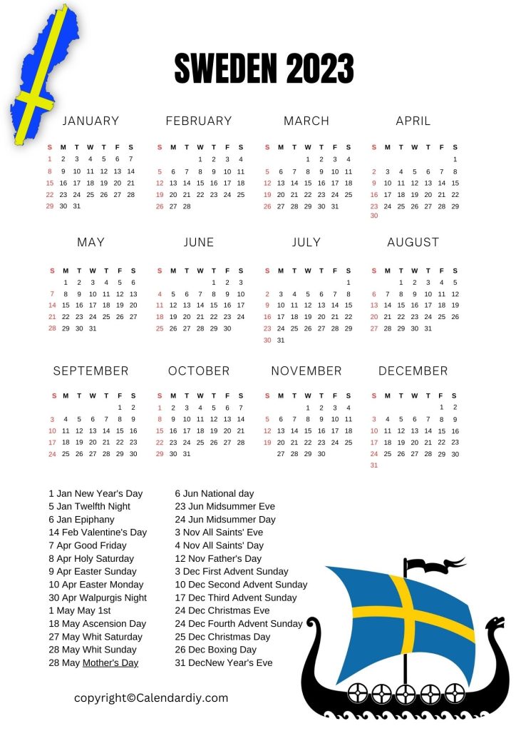 Public Holidays in Sweden 2023