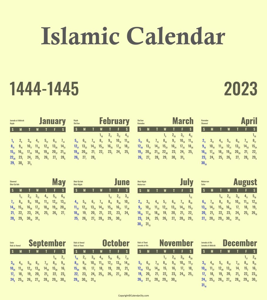 Islamic Holidays 2023