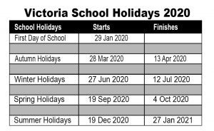 Victorian 2020 School Calendar