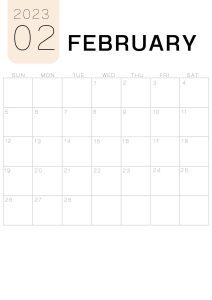 Free February 2020 Calendar
