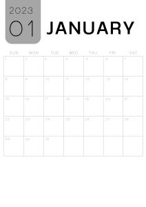 January 2023 Printable Calendar