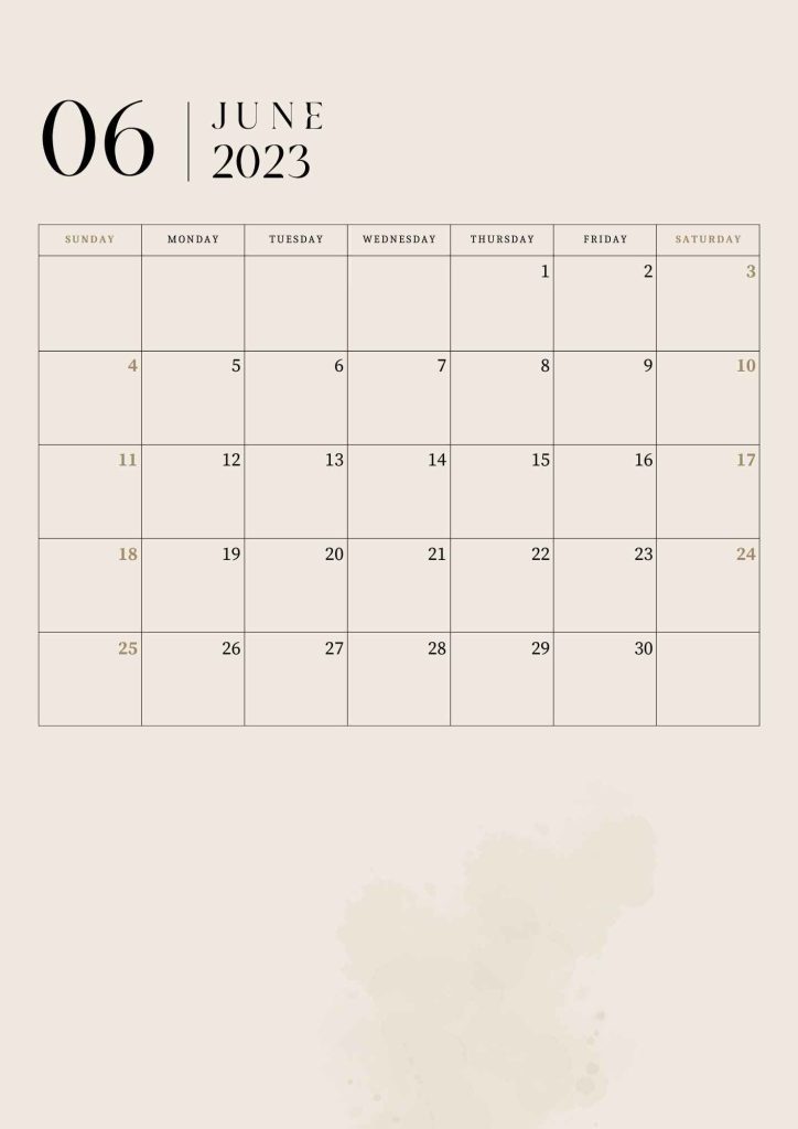 June Calendar 2023