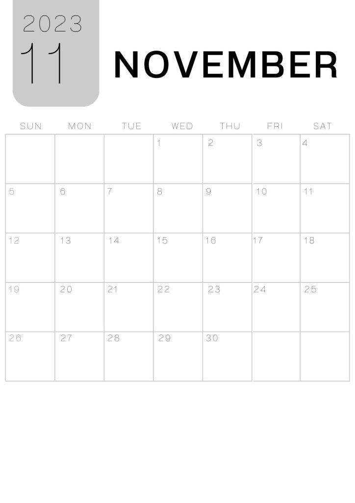  November 2023 Calendar