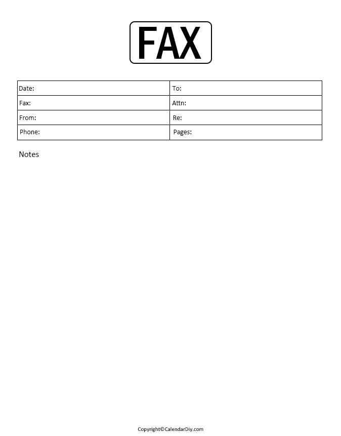 Free Fax Cover Sheet Template